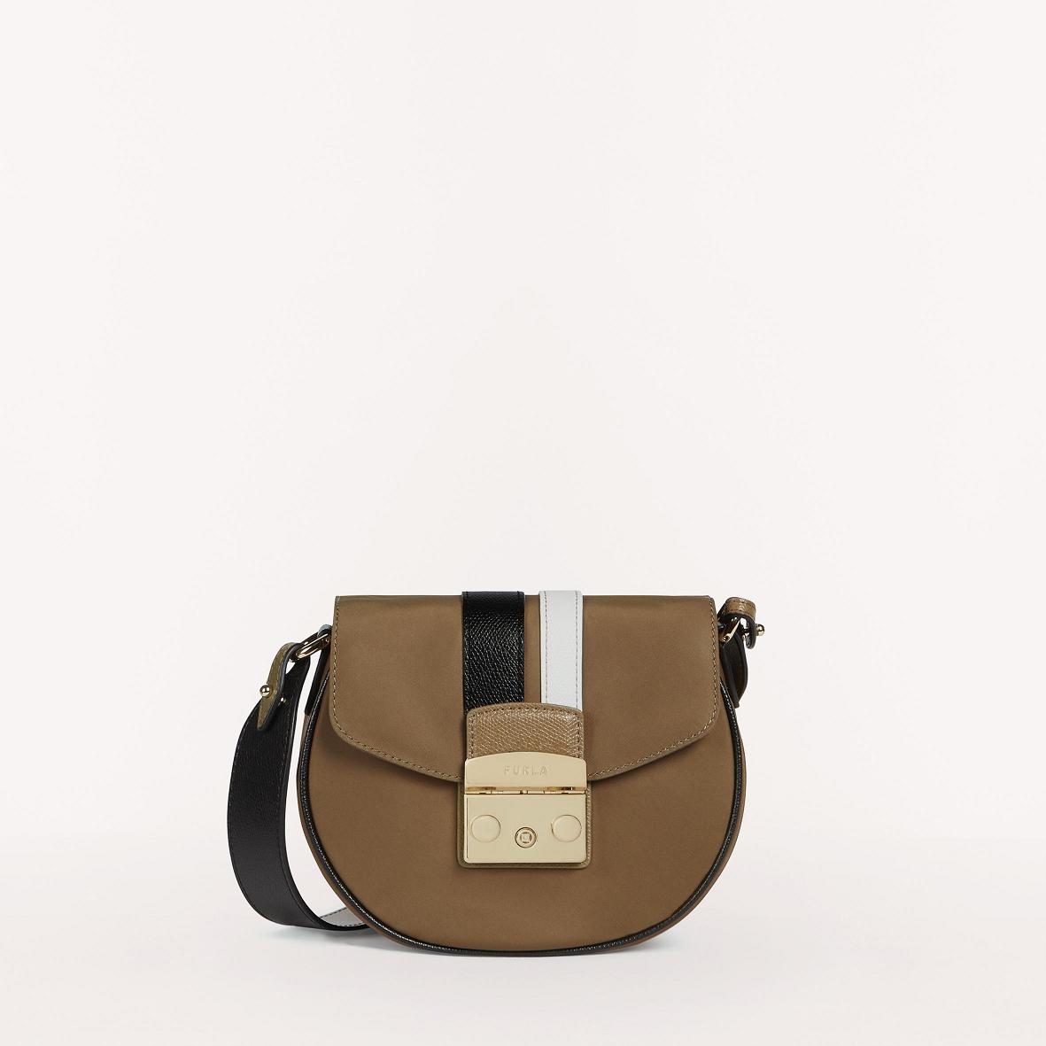 Furla Metropolis Tasker Udsalg - Crossbody Dame Sort Hvide CVJ872419